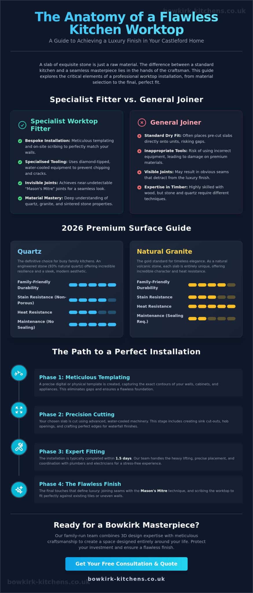 Expert Kitchen Worktop Fitters in Castleford: The 2026 Homeowner Guide