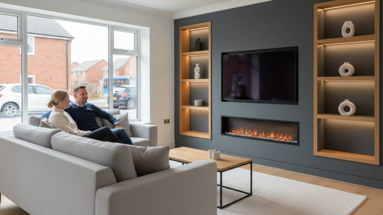Media Wall with Fireplace Cost in Castleford: The 2026 Bespoke Pricing Guide