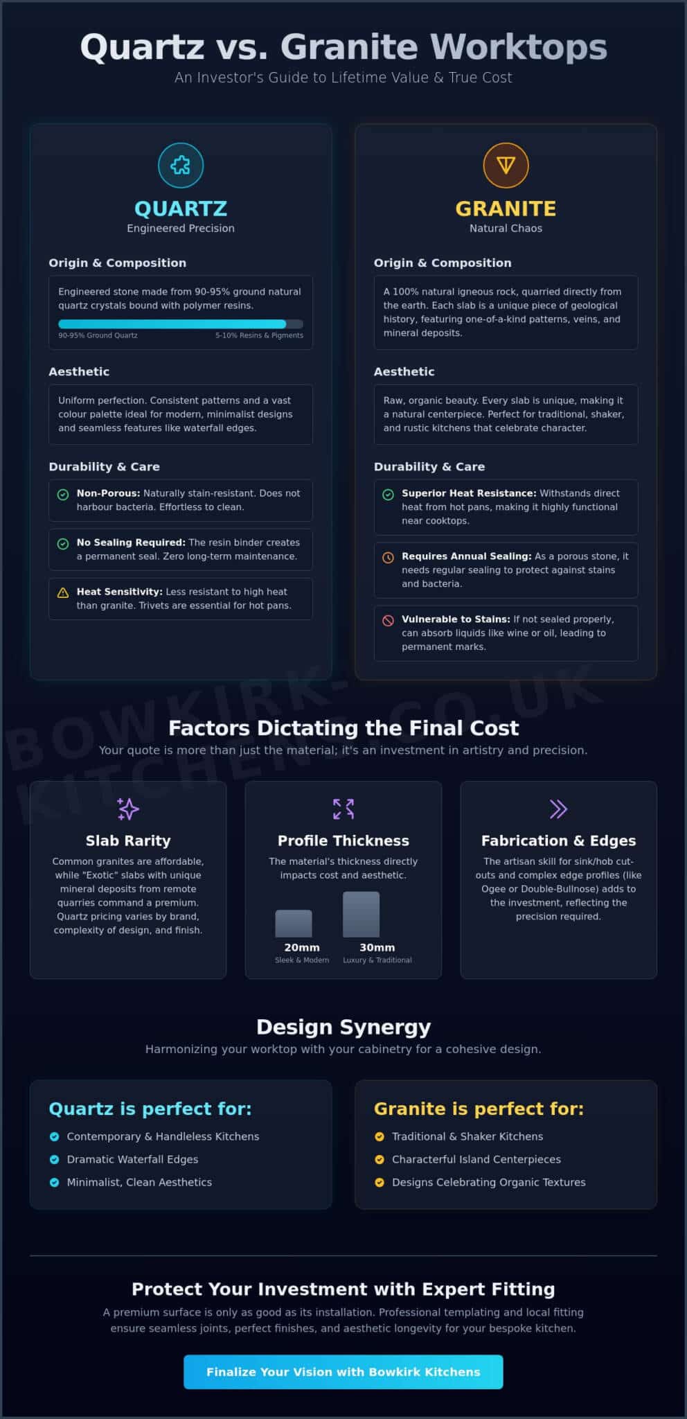 Quartz vs Granite Worktops Cost: The 2026 Homeowner’s Guide to Premium Surfaces