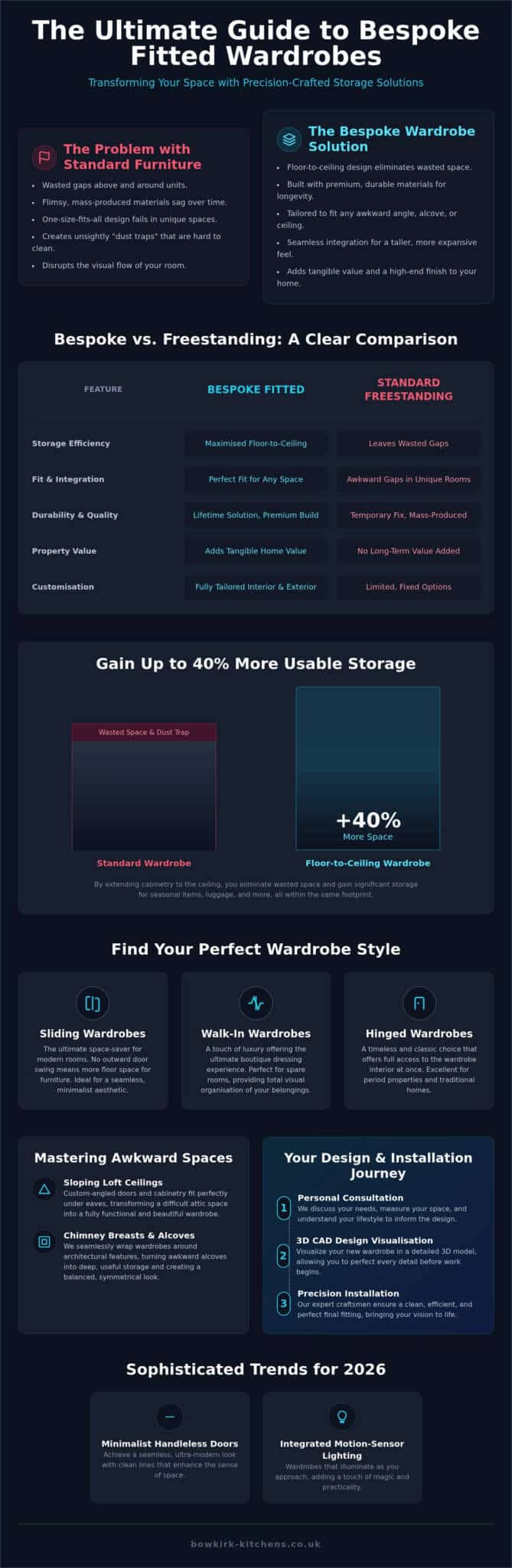 Bespoke Fitted Wardrobes in Pontefract: The 2026 Custom Storage Guide