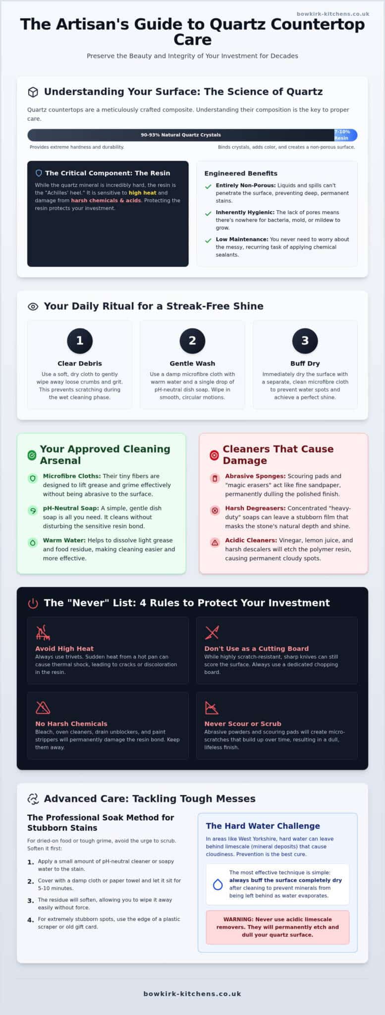 How to Clean Quartz Countertops: The Artisan's Guide